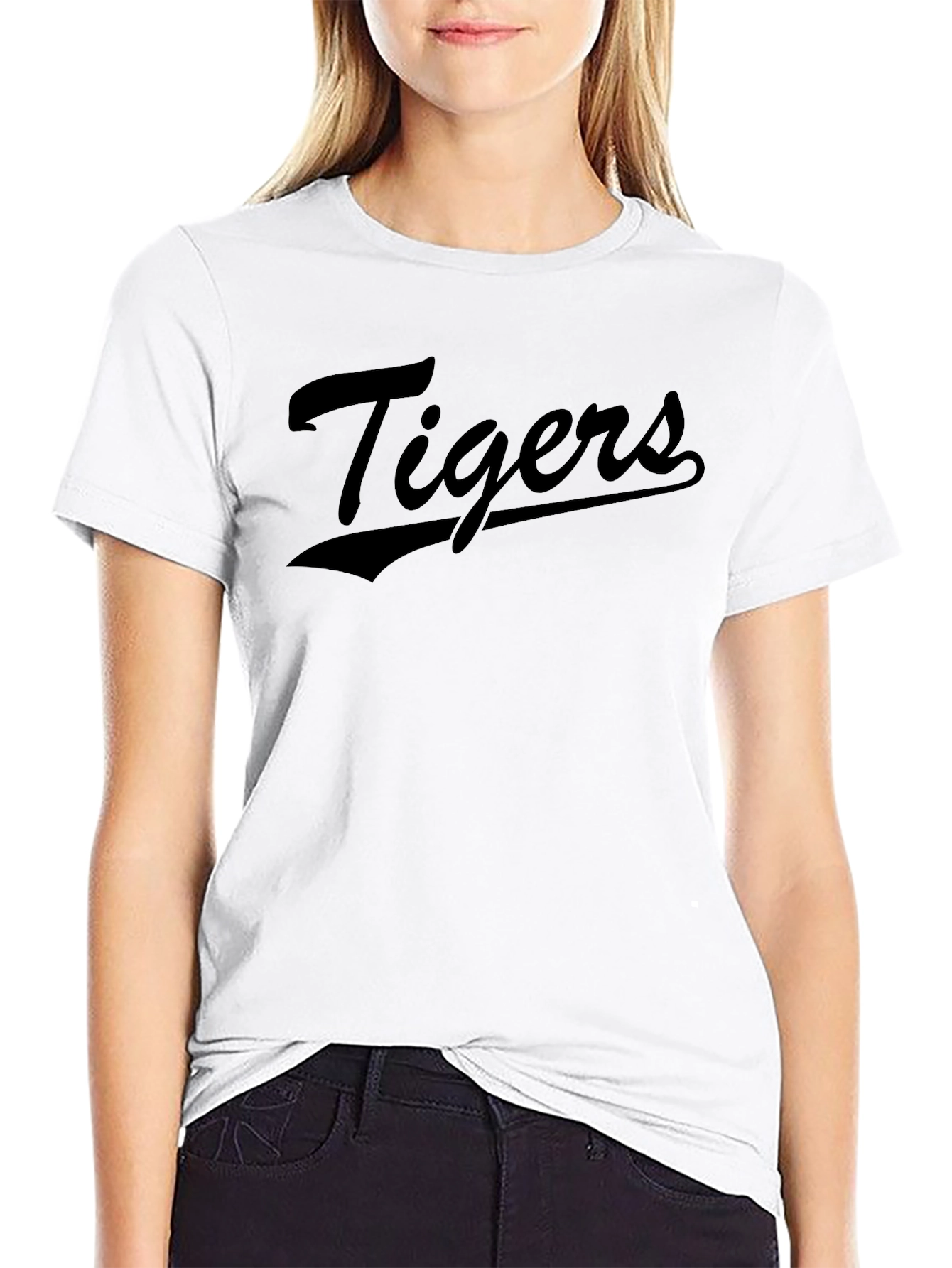 Tigers Graphic Tee - Classic Black Cotton T-Shirt
