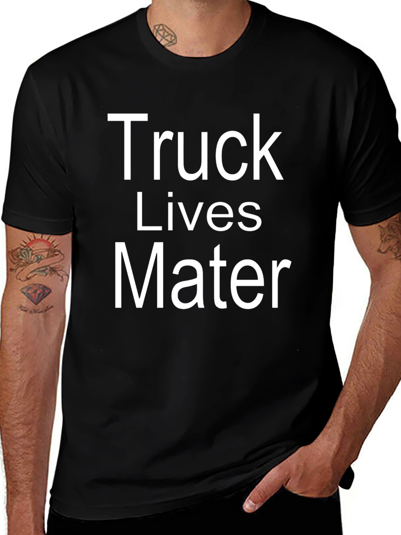 Truck Lives Mater Black Graphic Tee