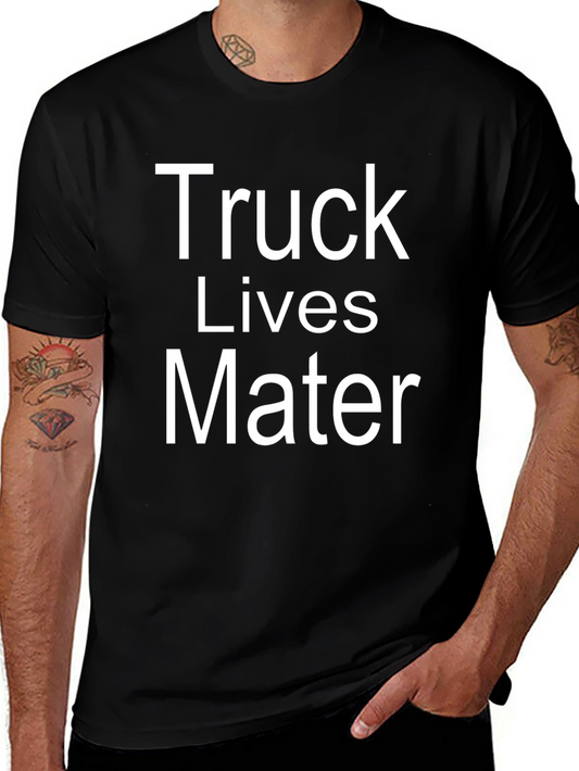 Truck Lives Mater Black Graphic Tee