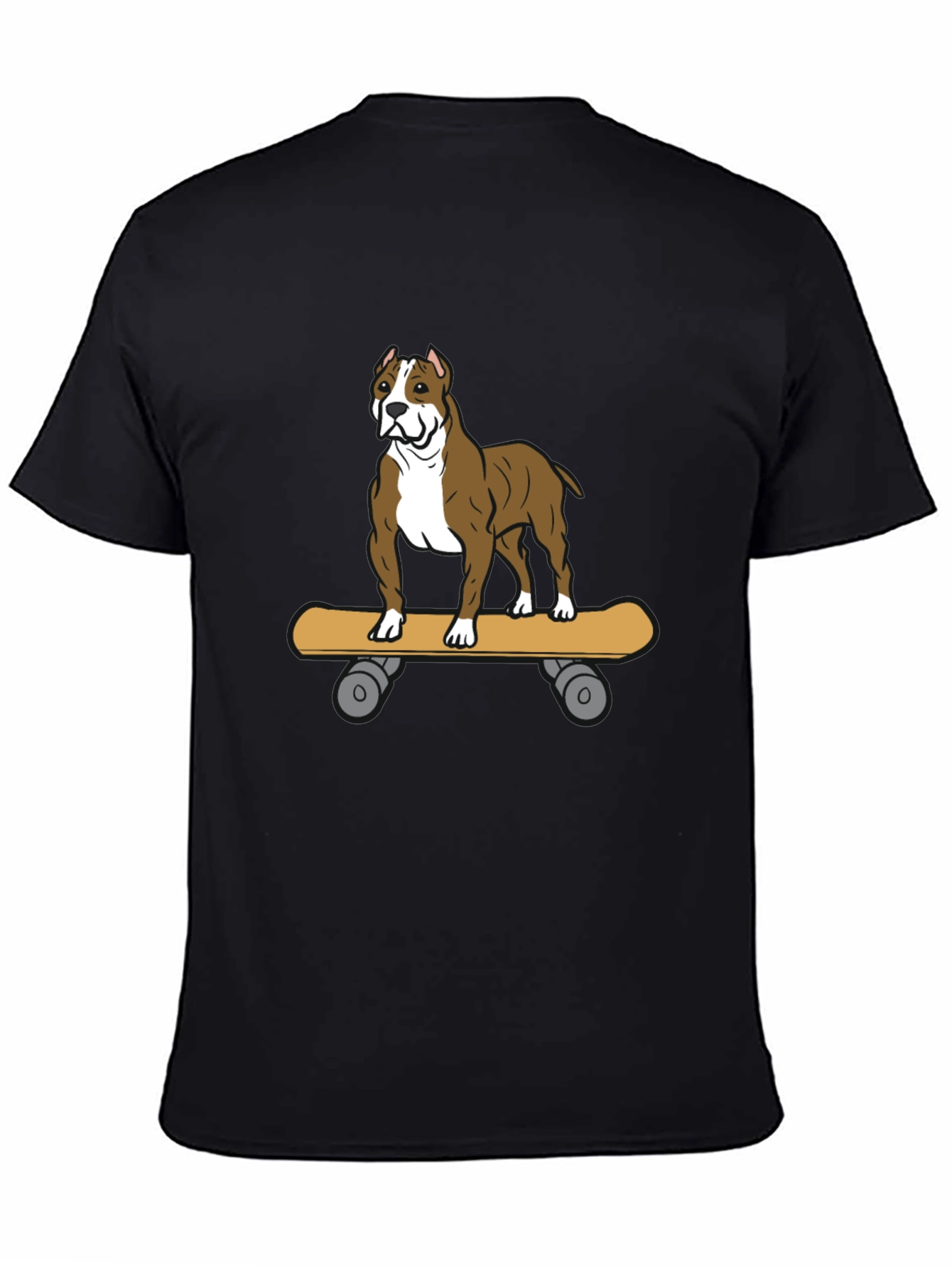 Dog on Skateboard Graphic Tee - Unique Design