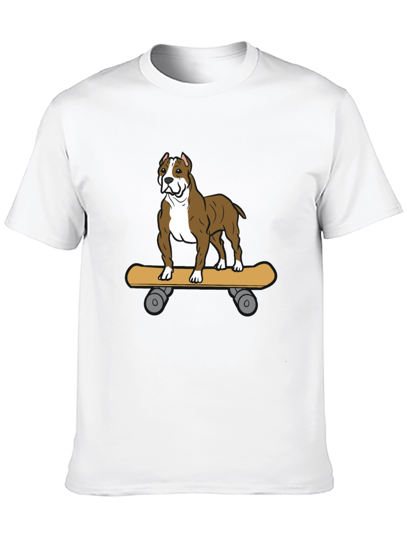 Dog on Skateboard Graphic Tee - Unique Design