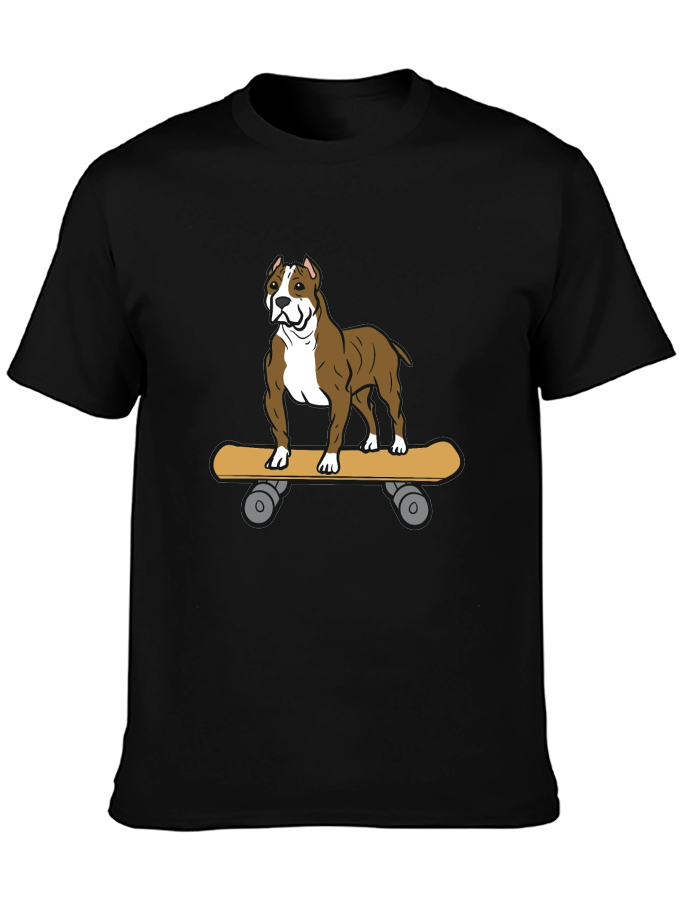 Dog on Skateboard Graphic Tee - Unique Design