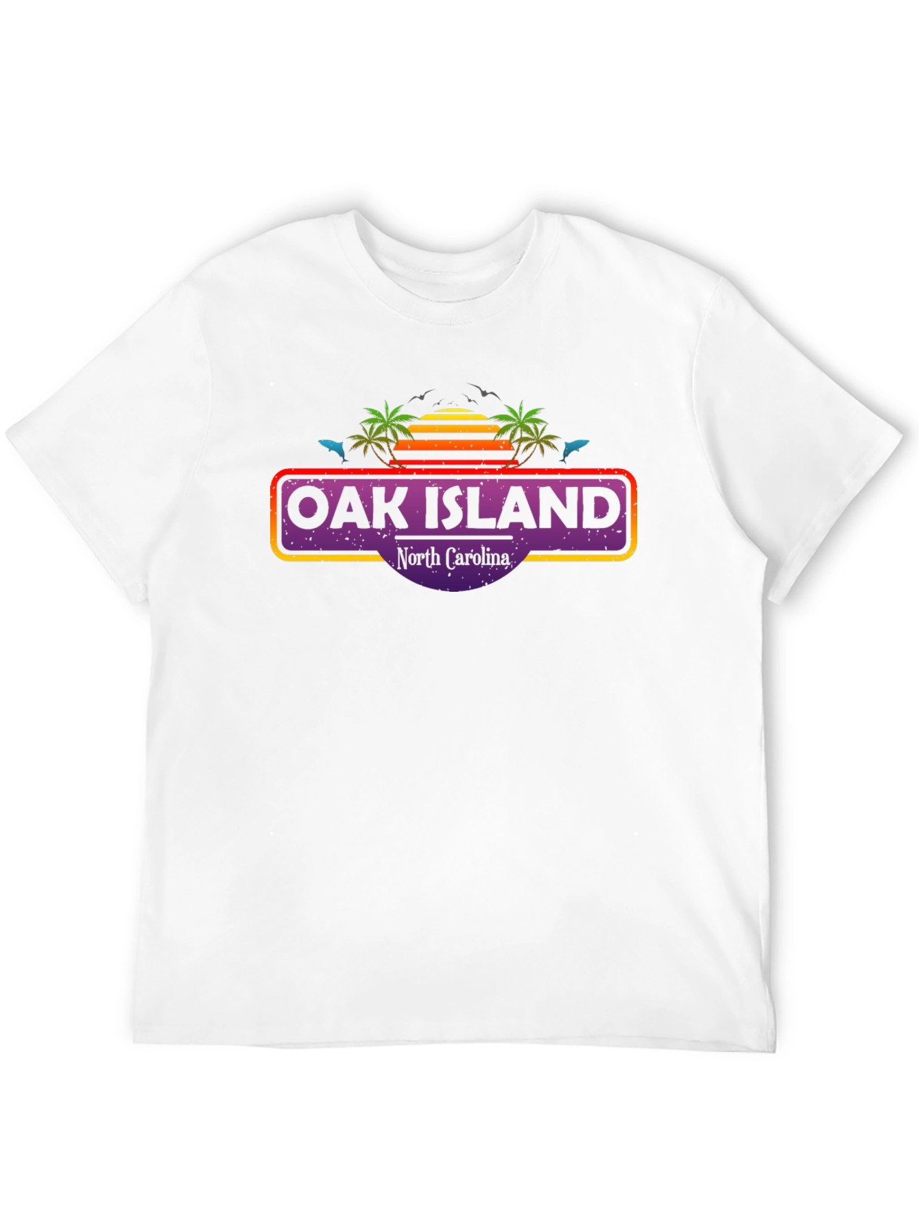 Oak Island North Carolina Retro T-Shirt