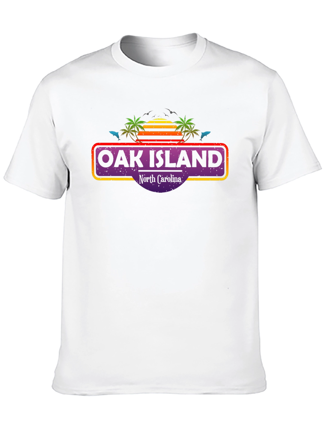 Oak Island North Carolina Retro T-Shirt