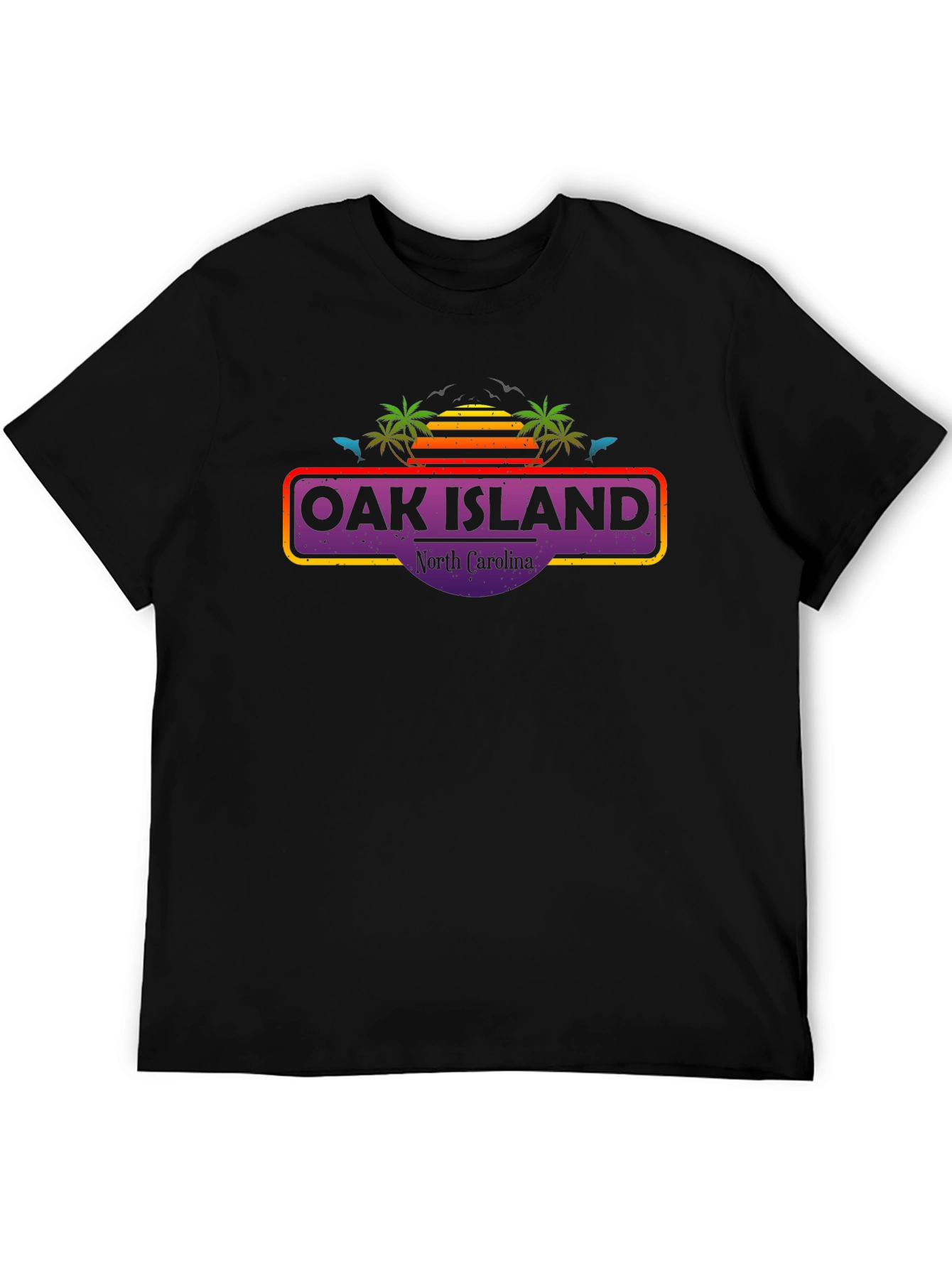 Oak Island North Carolina Retro T-Shirt