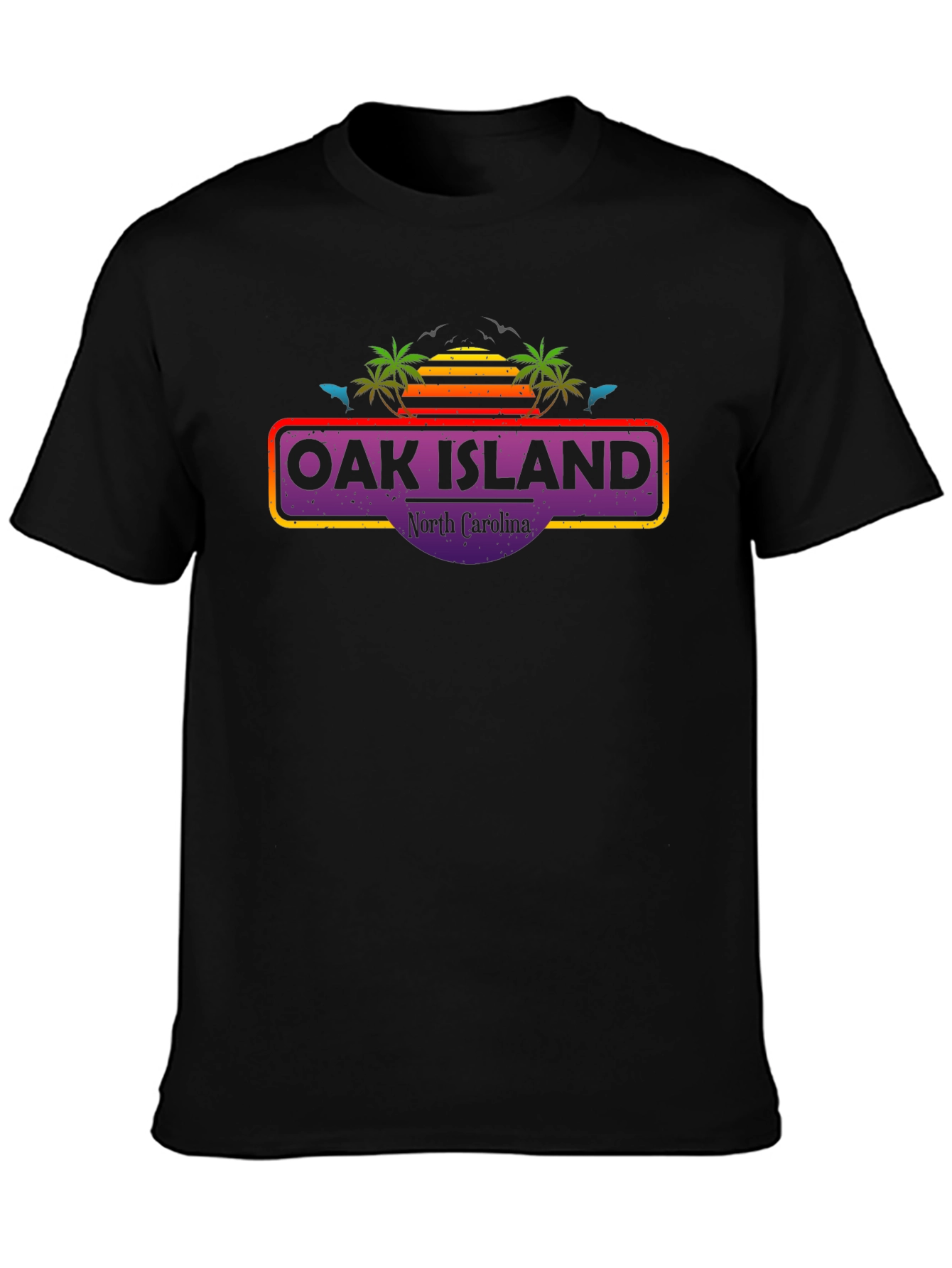 Oak Island North Carolina Retro T-Shirt