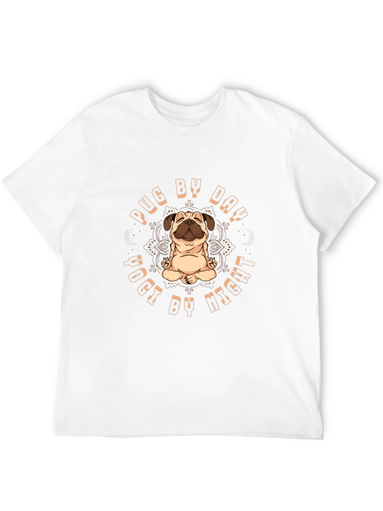 Pug Yoga T-Shirt - Day and Night Zen