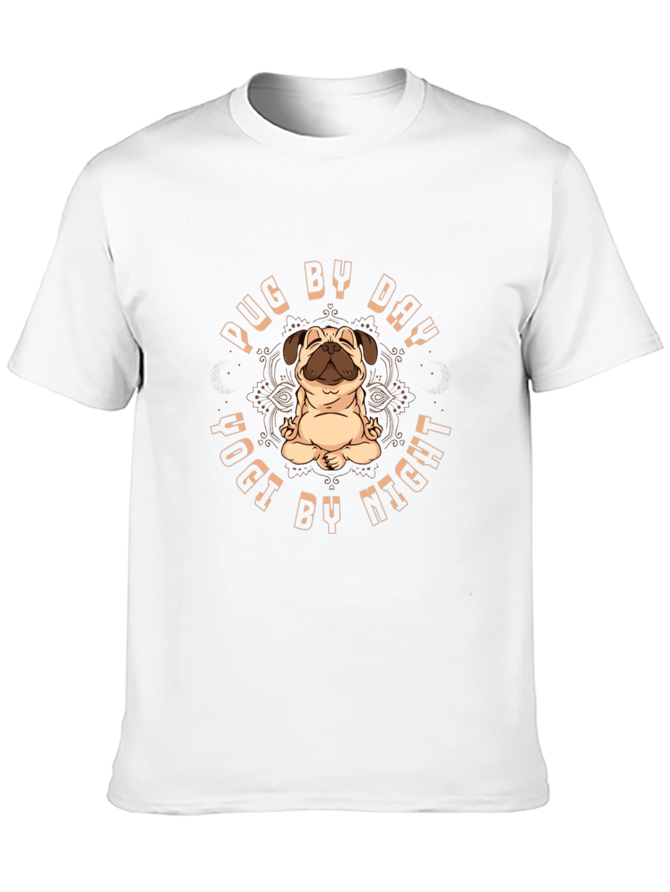 Pug Yoga T-Shirt - Day and Night Zen