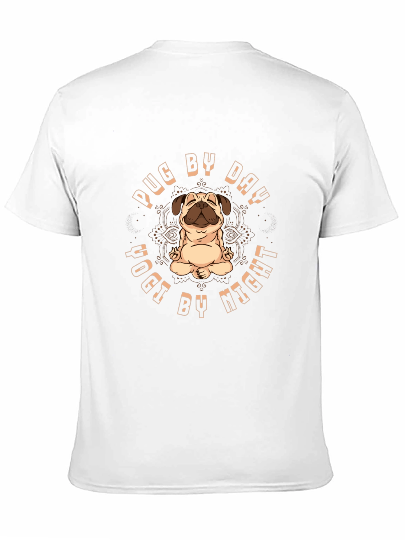 Pug Yoga T-Shirt - Day and Night Zen