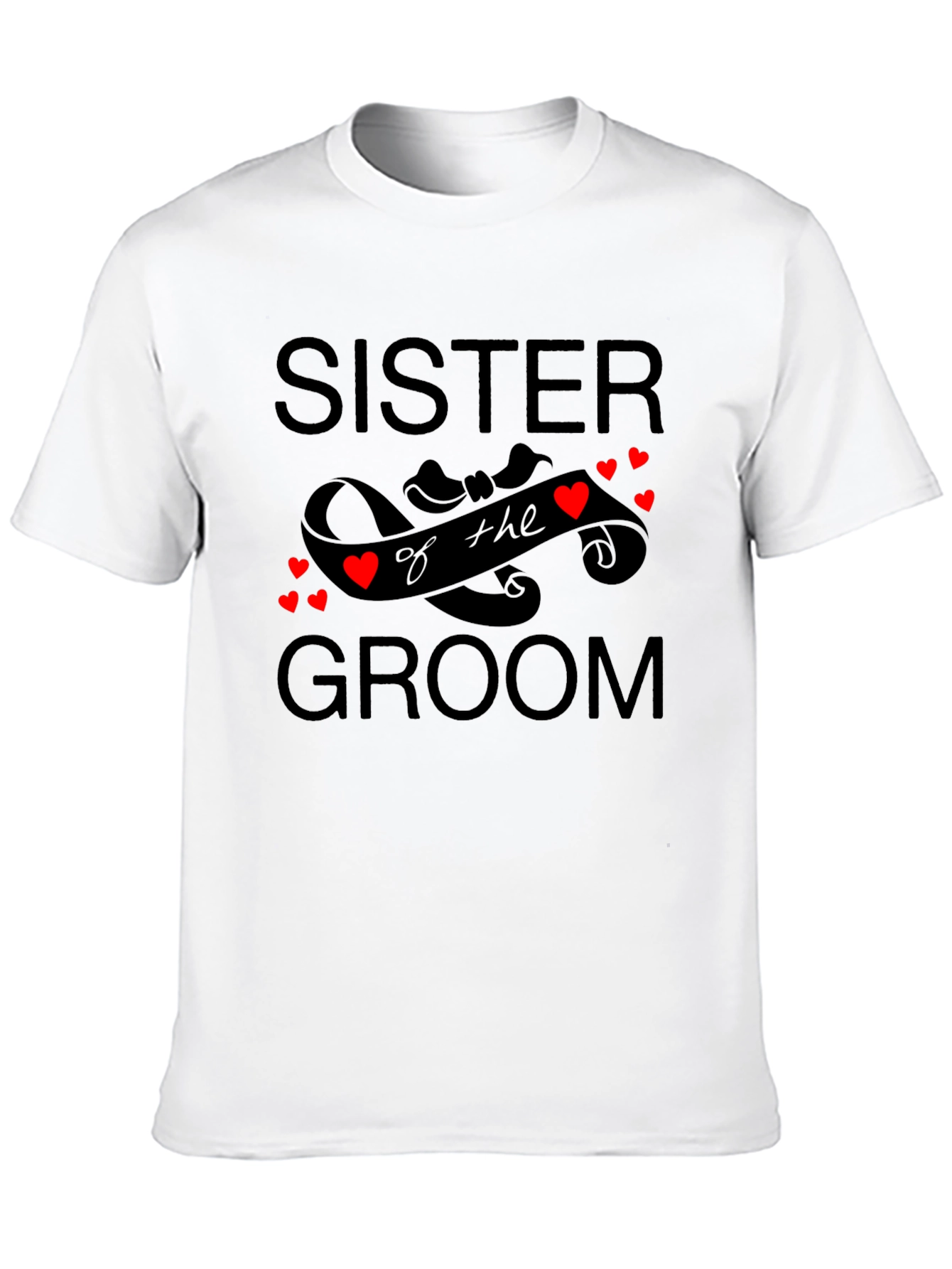 Sister of the Groom Black T-Shirt