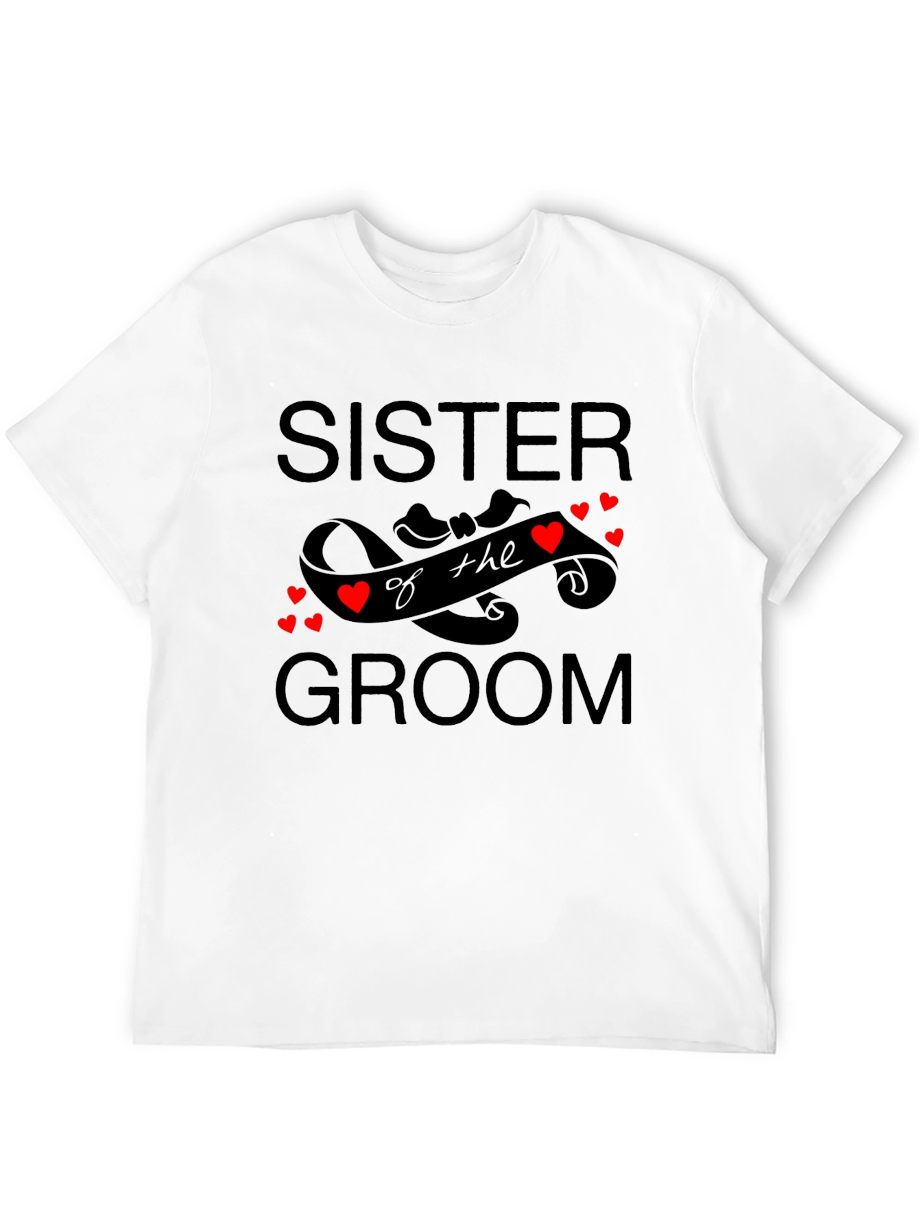 Sister of the Groom Black T-Shirt
