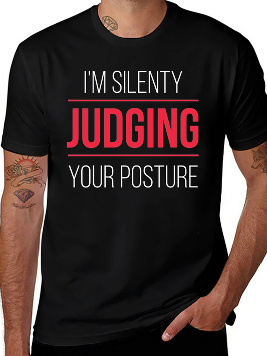 Silent Posture Judge Graphic Tee - Black