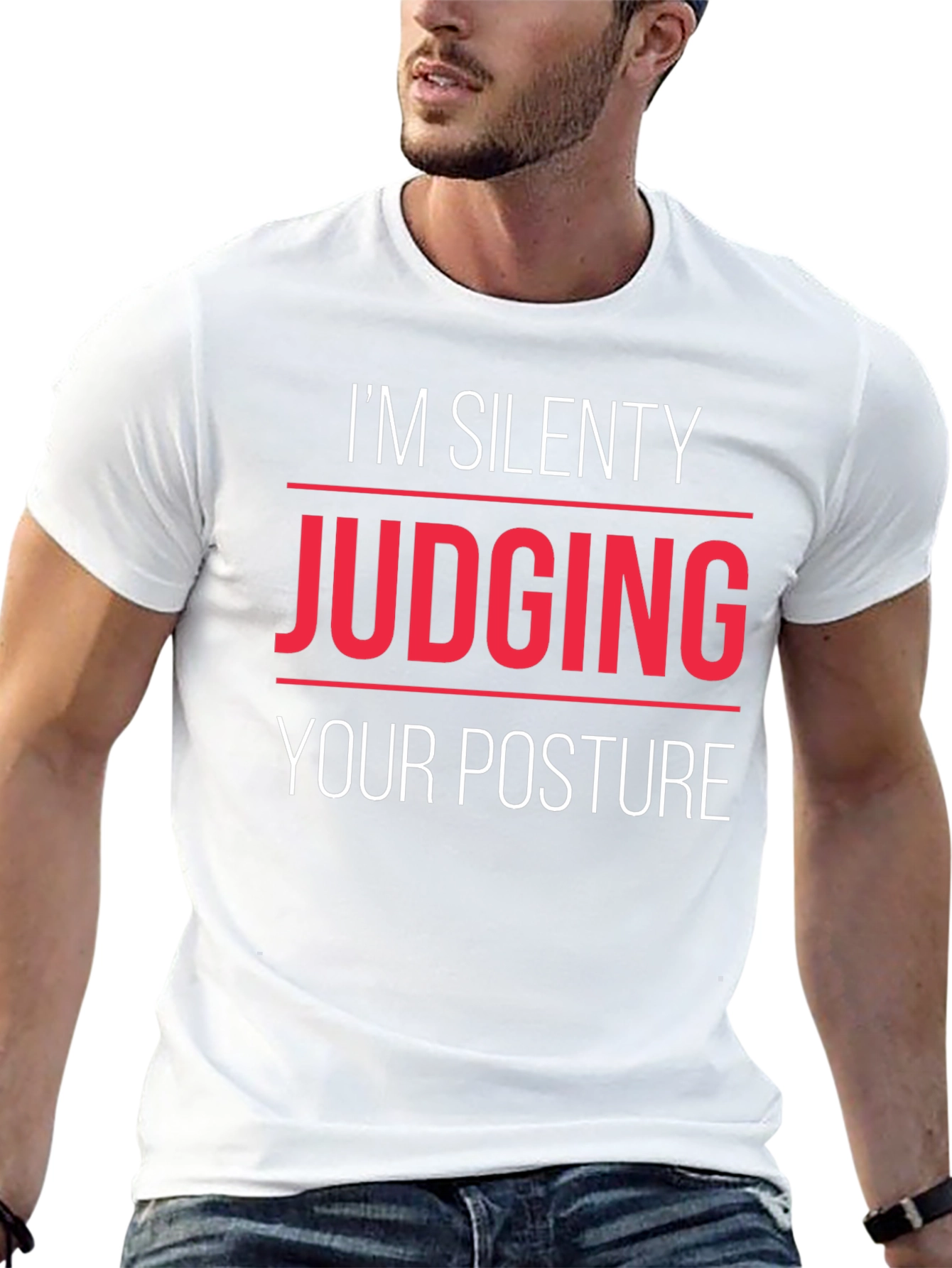 Silent Posture Judge Graphic Tee - Black