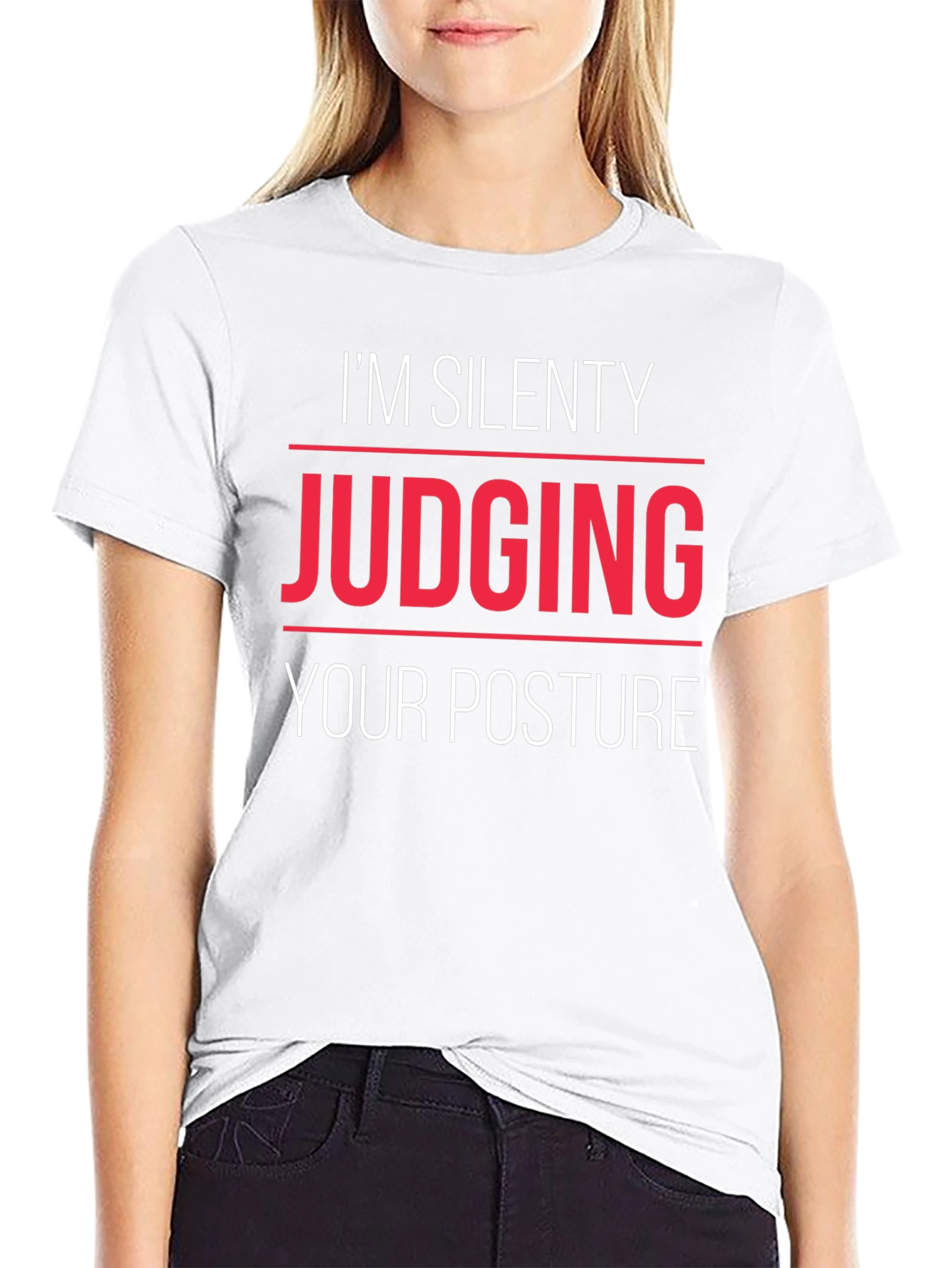 Silent Posture Judge Graphic Tee - Black