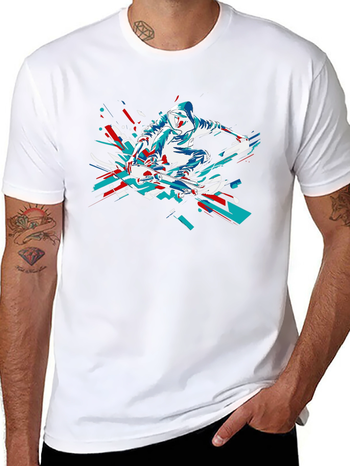 Skateboarder Graphic Tee - Cool Urban Style