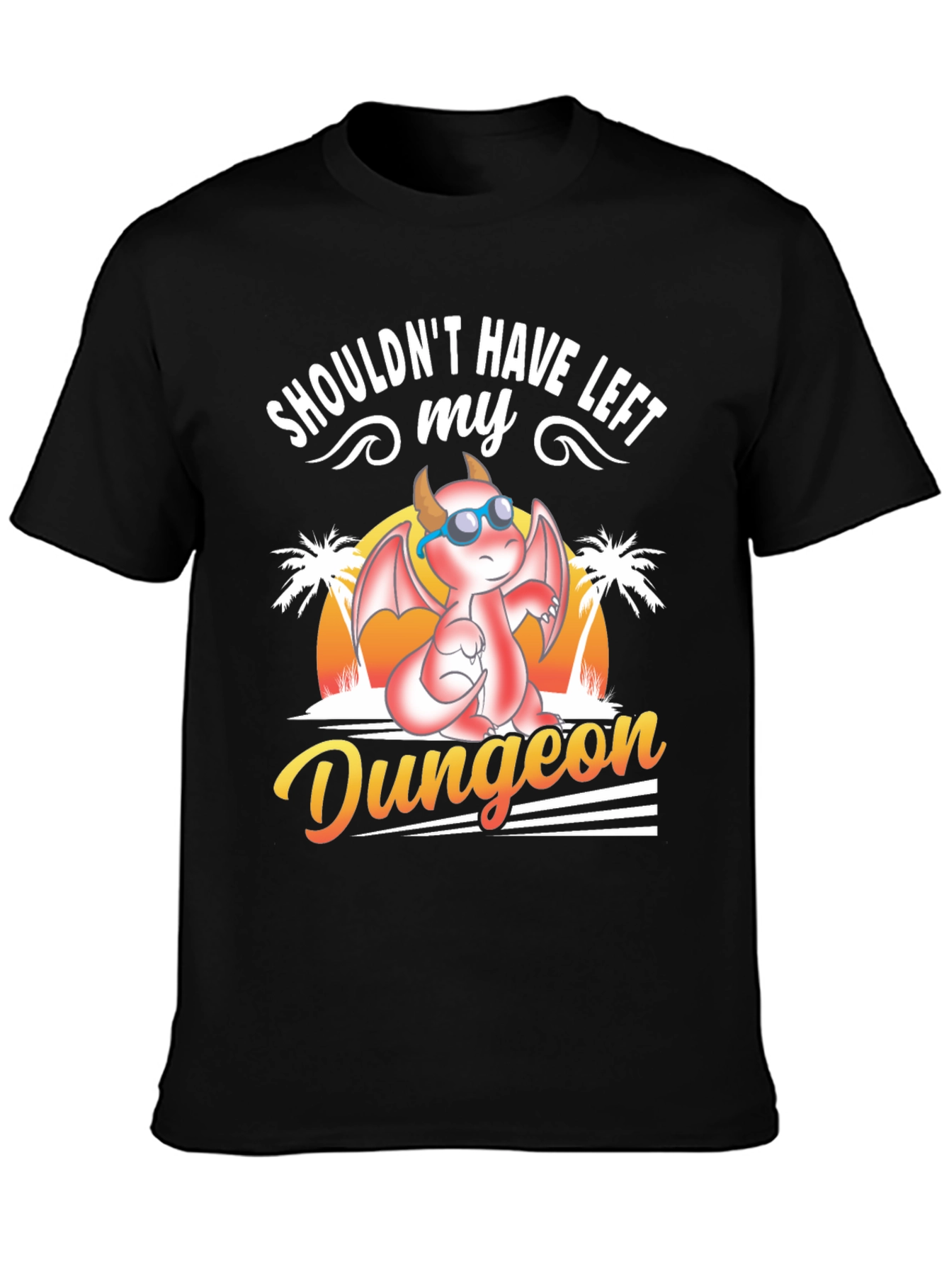 Dungeon Dragon Graphic T-Shirt - Black