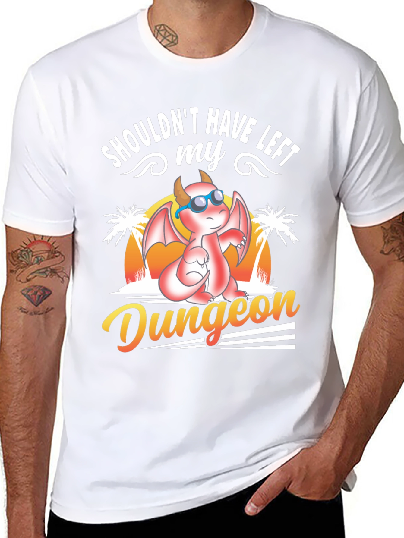 Dungeon Dragon Graphic T-Shirt - Black