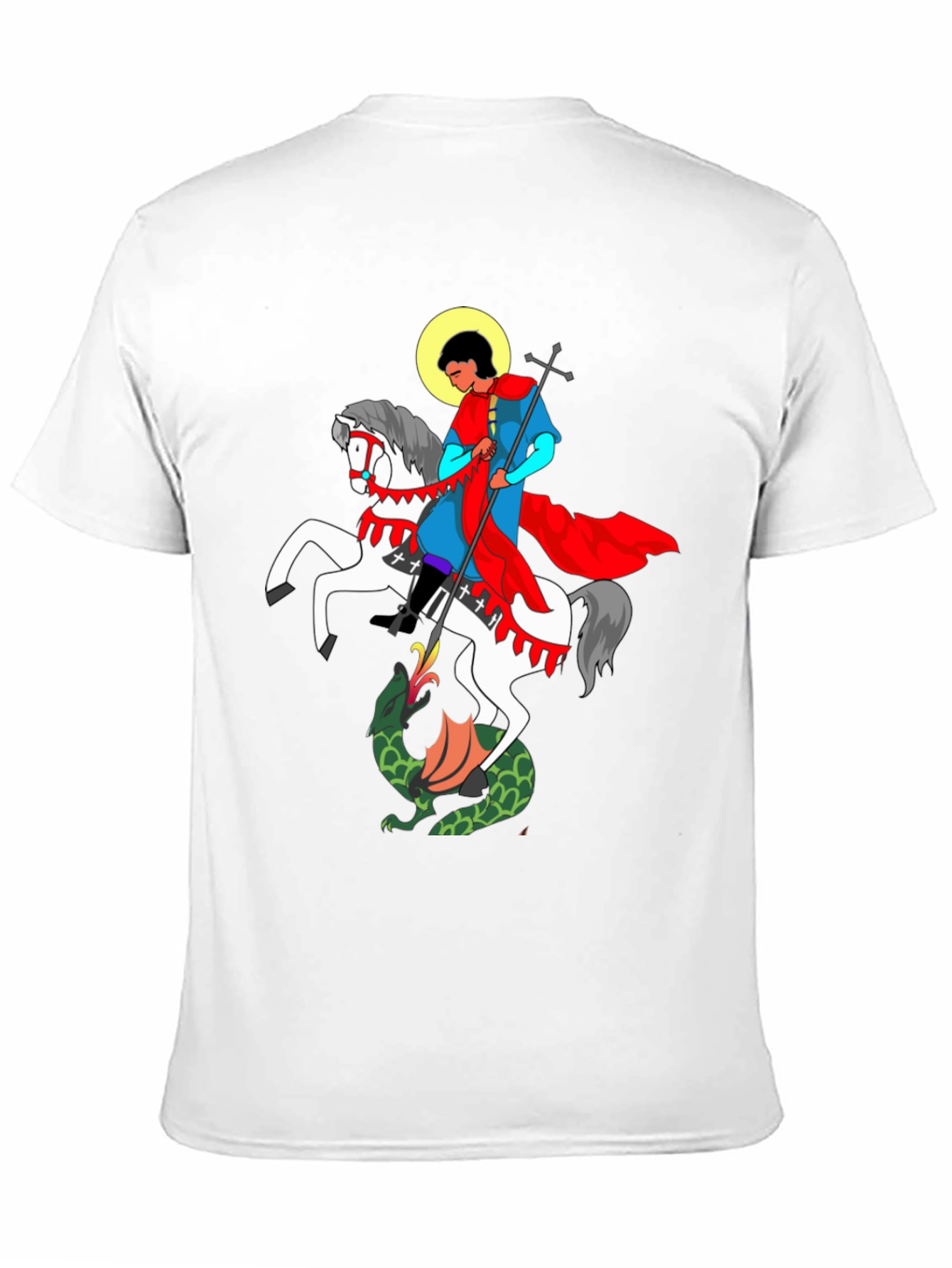 Saint George and The Dragon Black T-Shirt