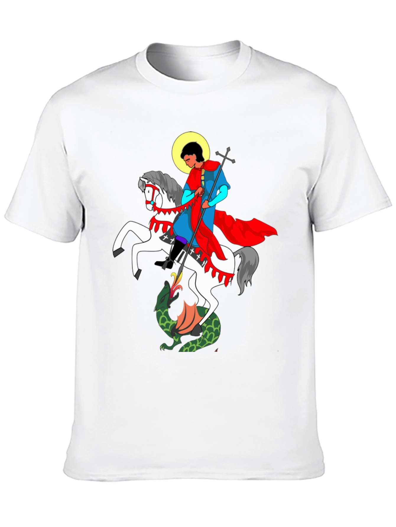 Saint George and The Dragon Black T-Shirt
