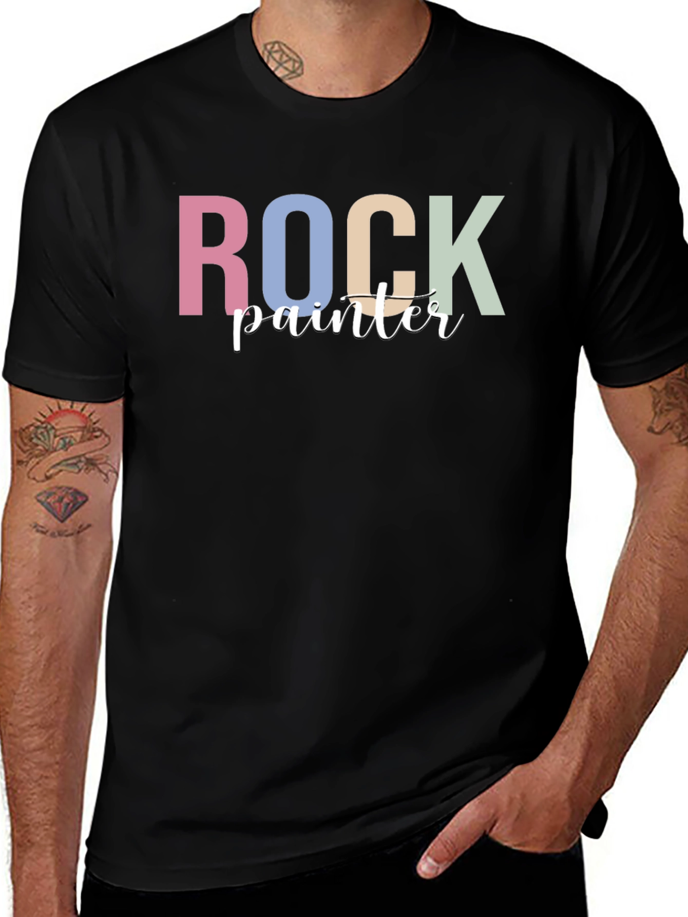 Rock Painter Graphic T-Shirt - Casual Tee
