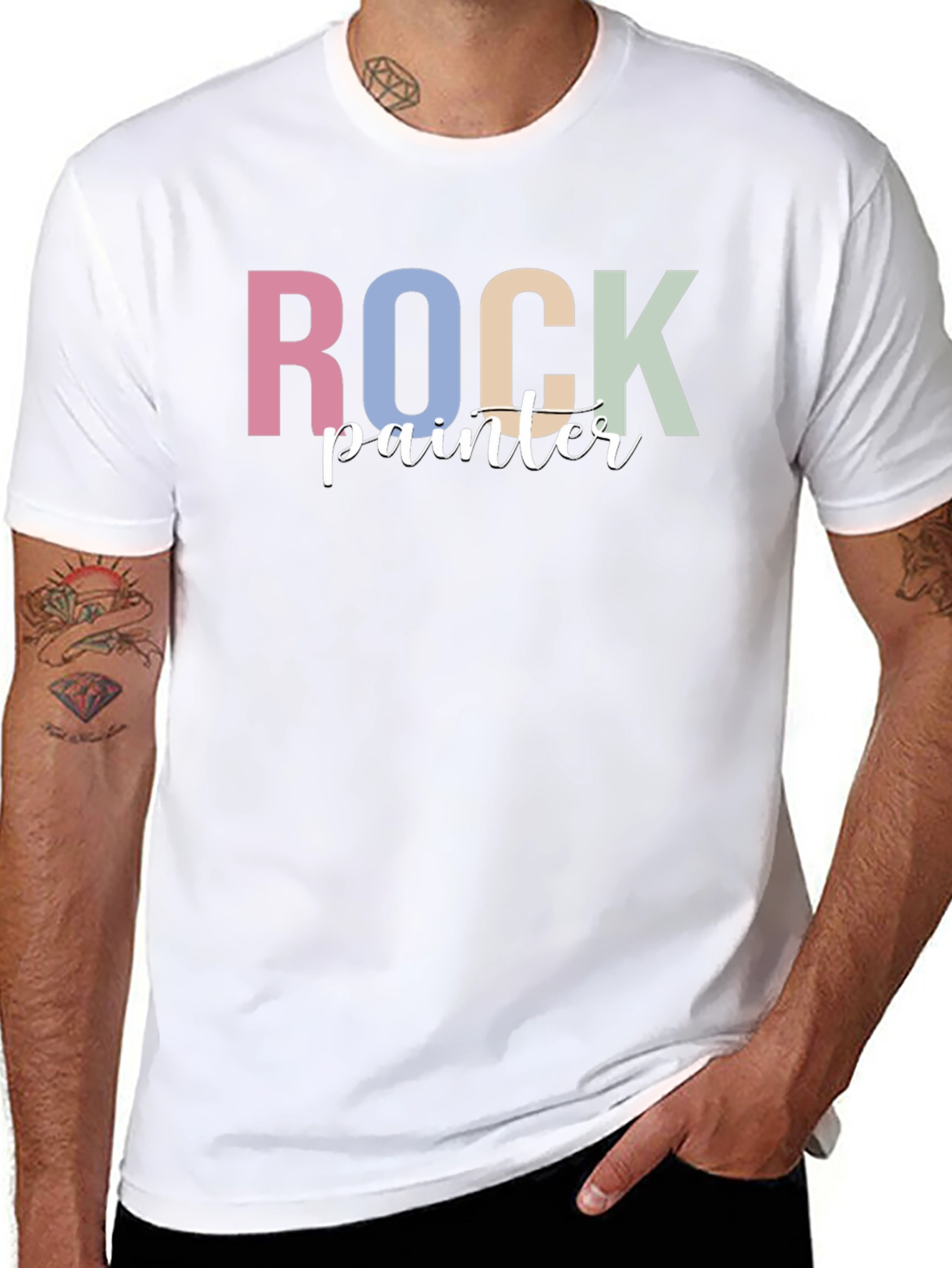Rock Painter Graphic T-Shirt - Casual Tee