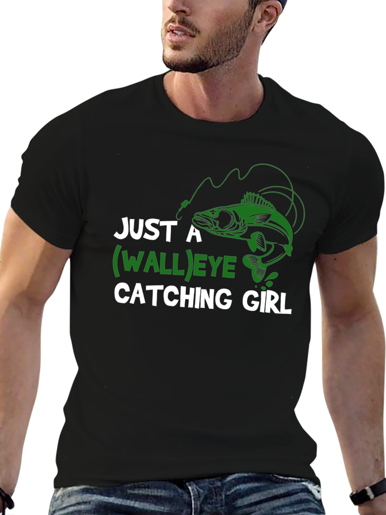 Just A Walleye Catching Girl T-Shirt