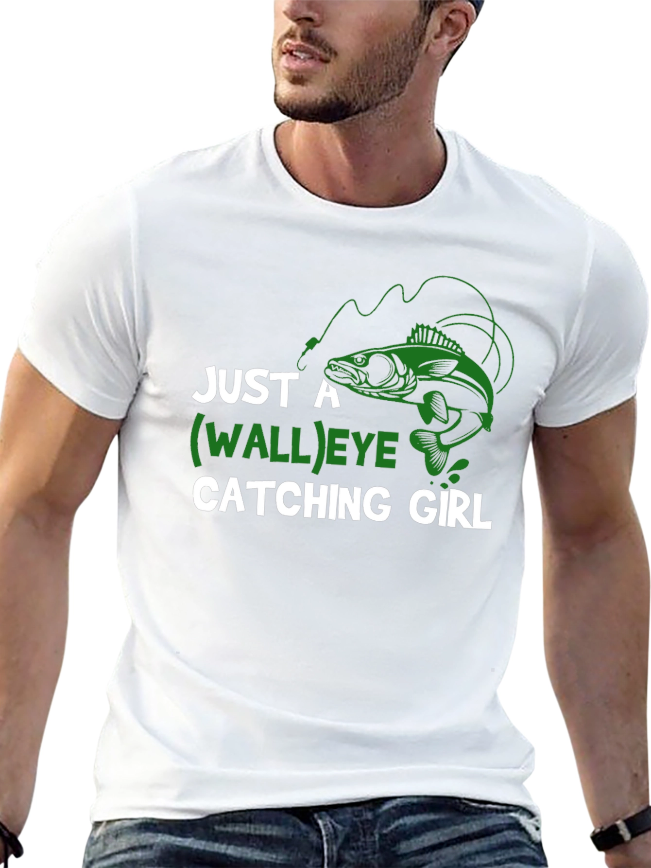 Just A Walleye Catching Girl T-Shirt