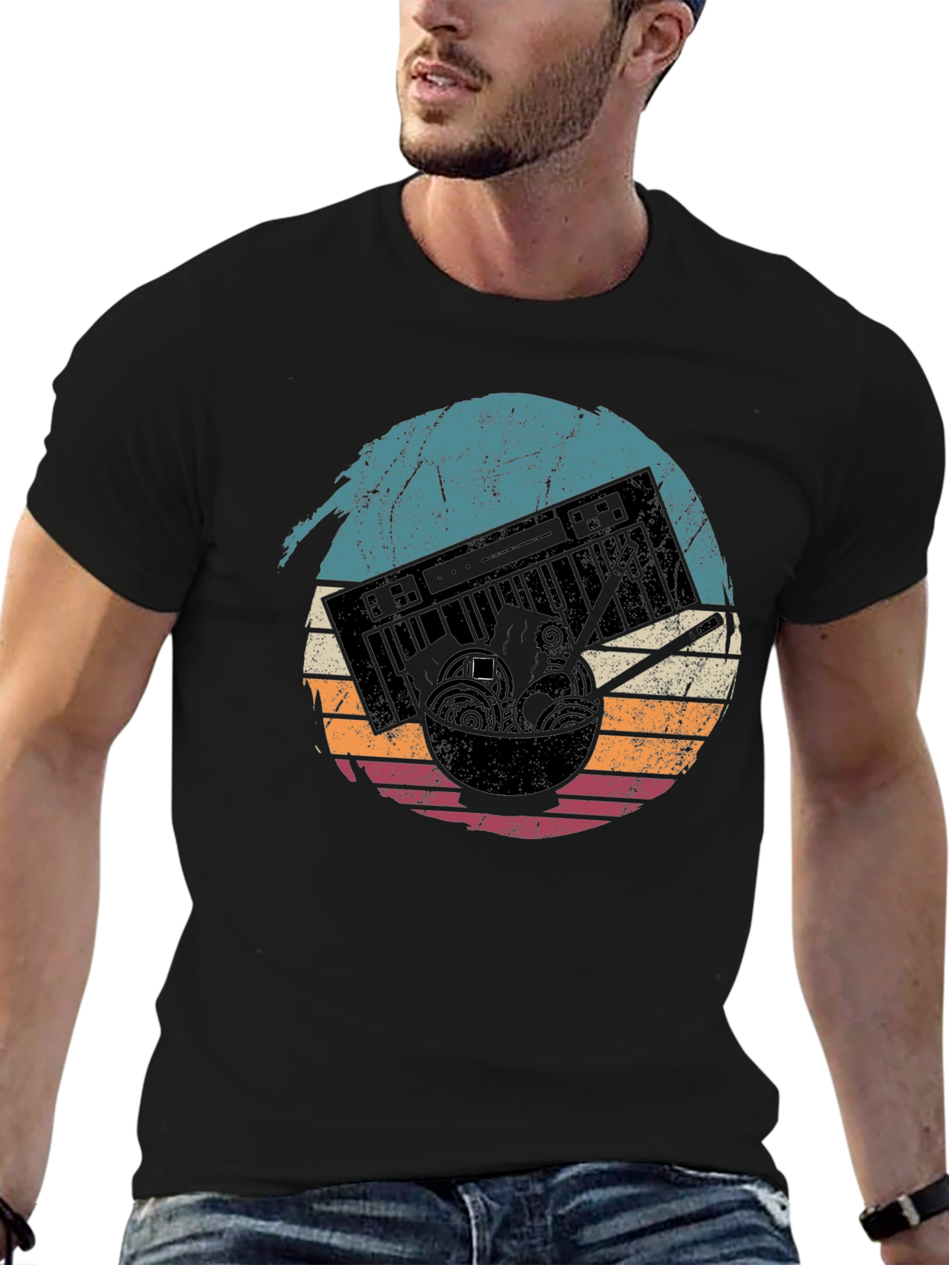 Retro Ramen Keyboard T-Shirt