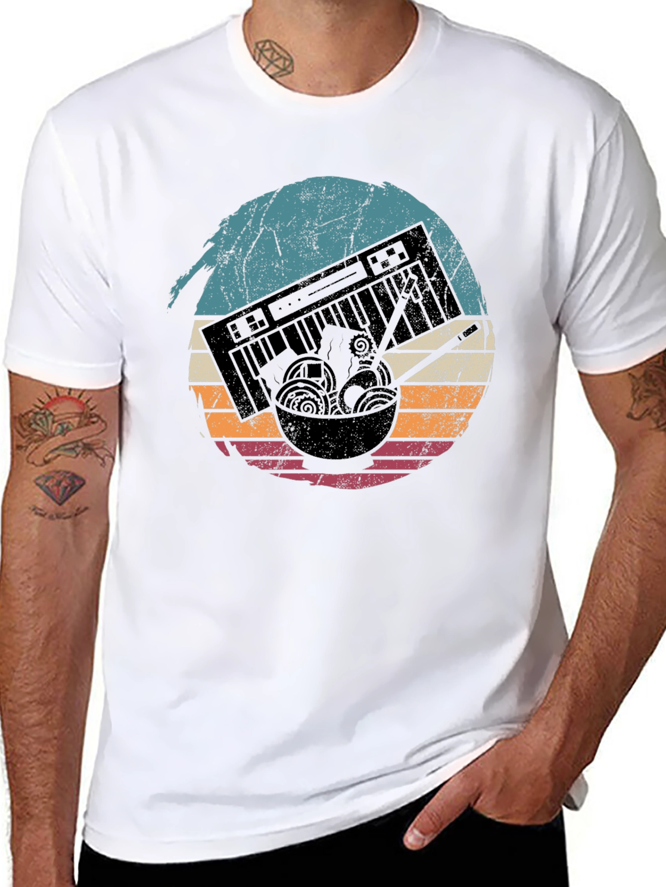 Retro Ramen Keyboard T-Shirt