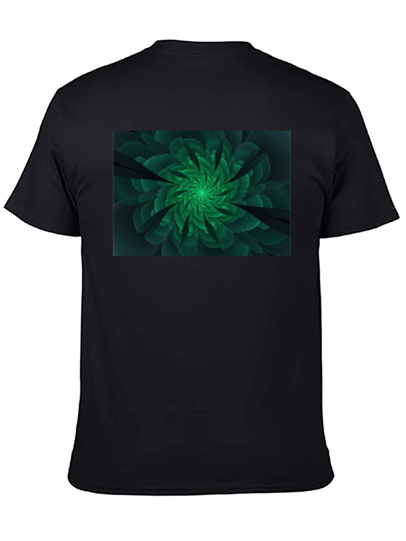 Emerald Bloom Graphic Tee - Modern Floral Design