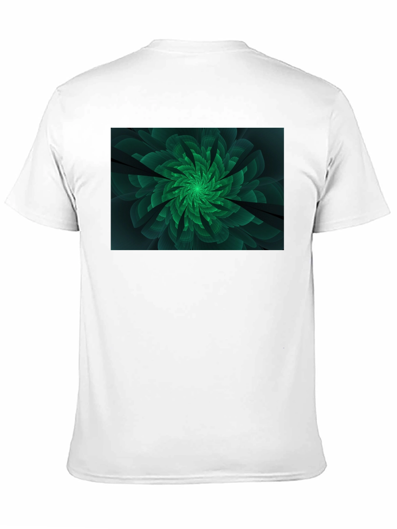 Emerald Bloom Graphic Tee - Modern Floral Design