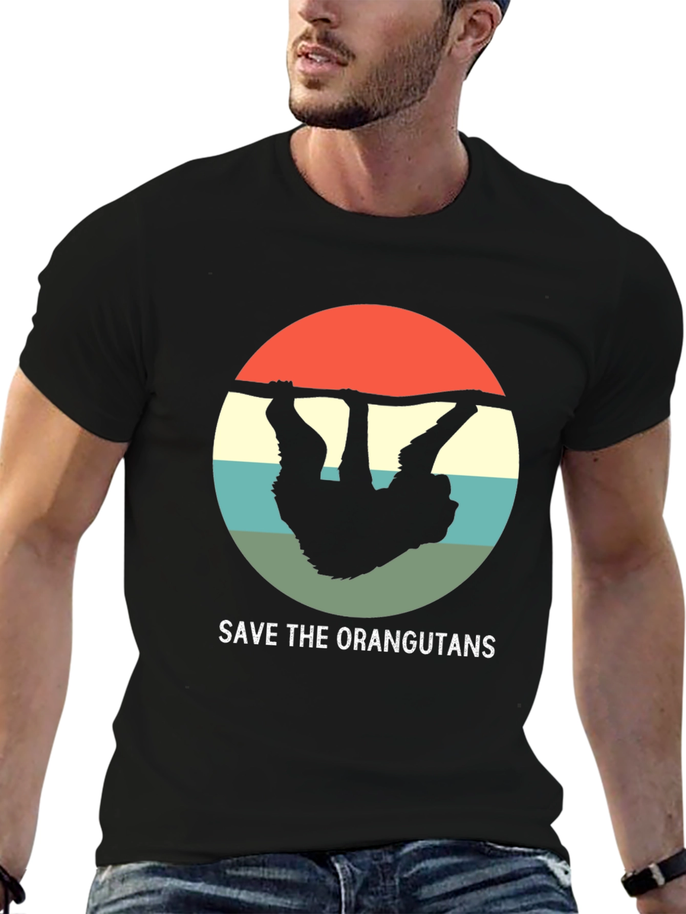 Save the Orangutans T-Shirt - Retro Design