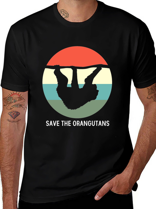 Save the Orangutans T-Shirt - Retro Design