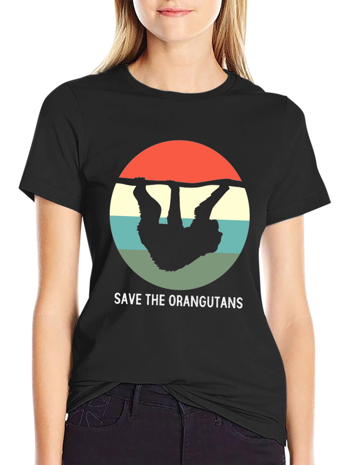 Save the Orangutans T-Shirt - Retro Design