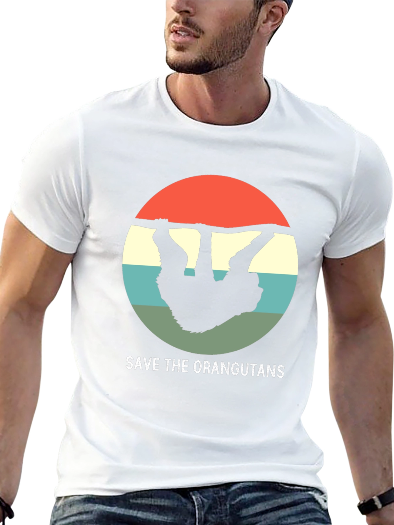Save the Orangutans T-Shirt - Retro Design