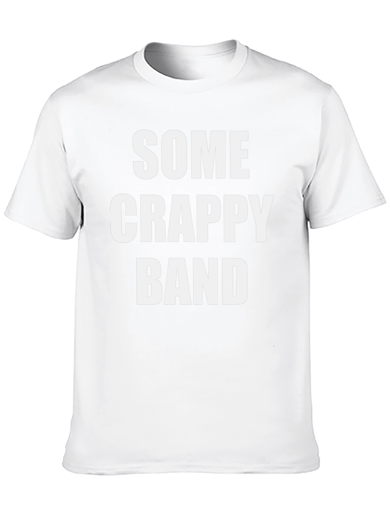 Funny Some Crappy Band Black Cotton T-Shirt