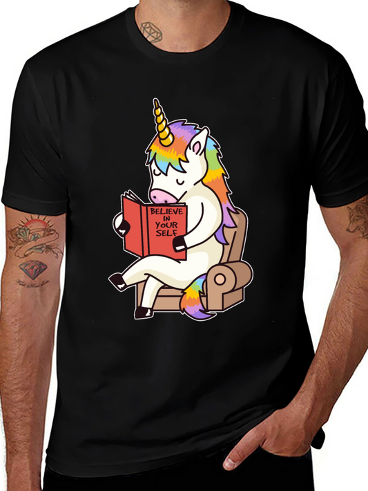 Unicorn Reading Book Graphic Tee