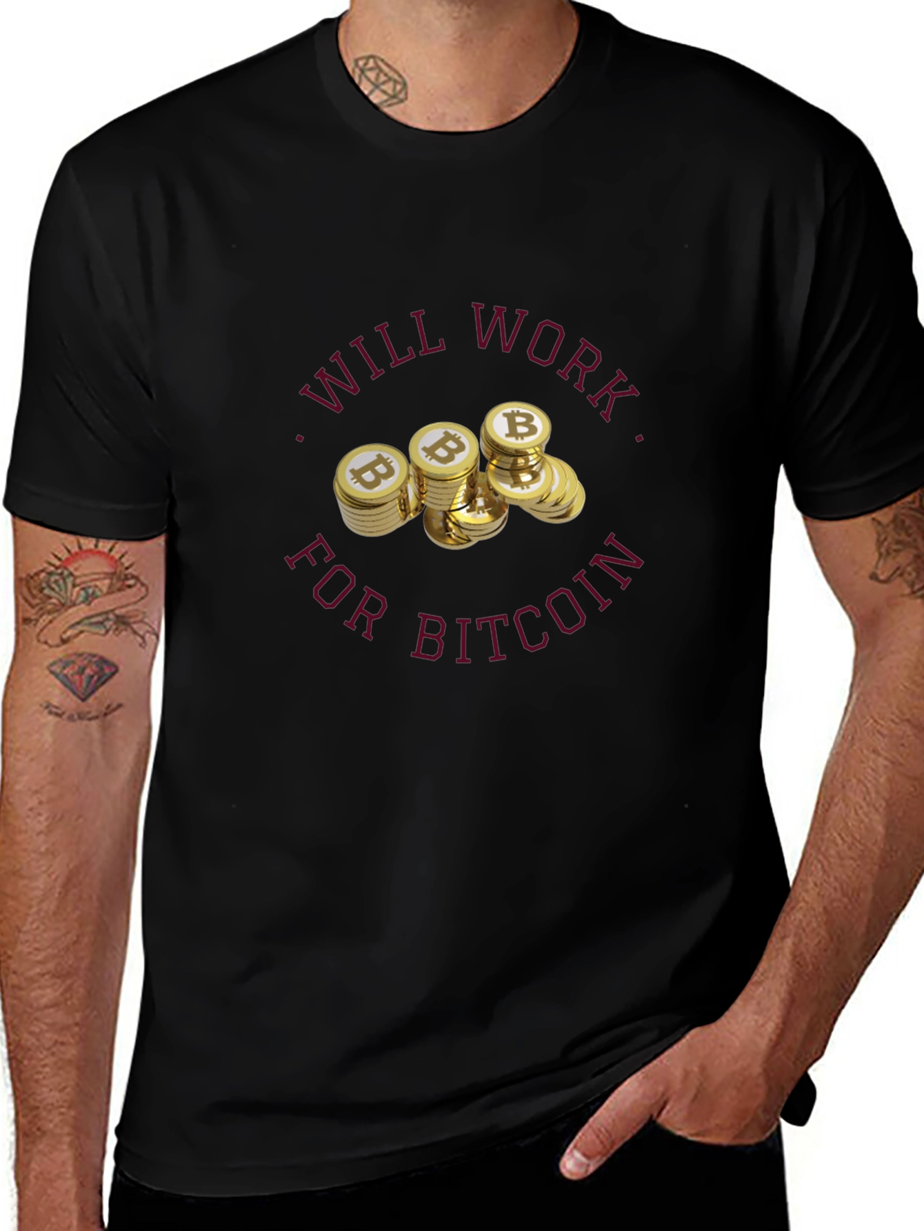 Will Work For Bitcoin T-Shirt