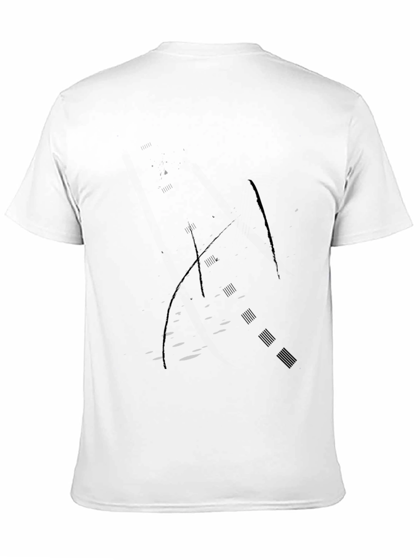 Mens Black Crew Neck Graphic T-Shirt