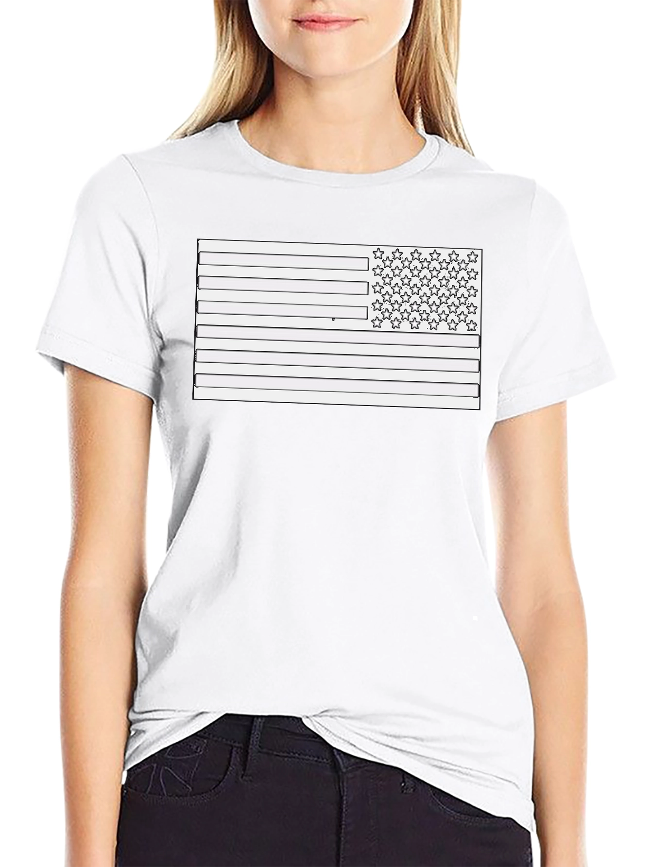 American Flag Graphic Tee