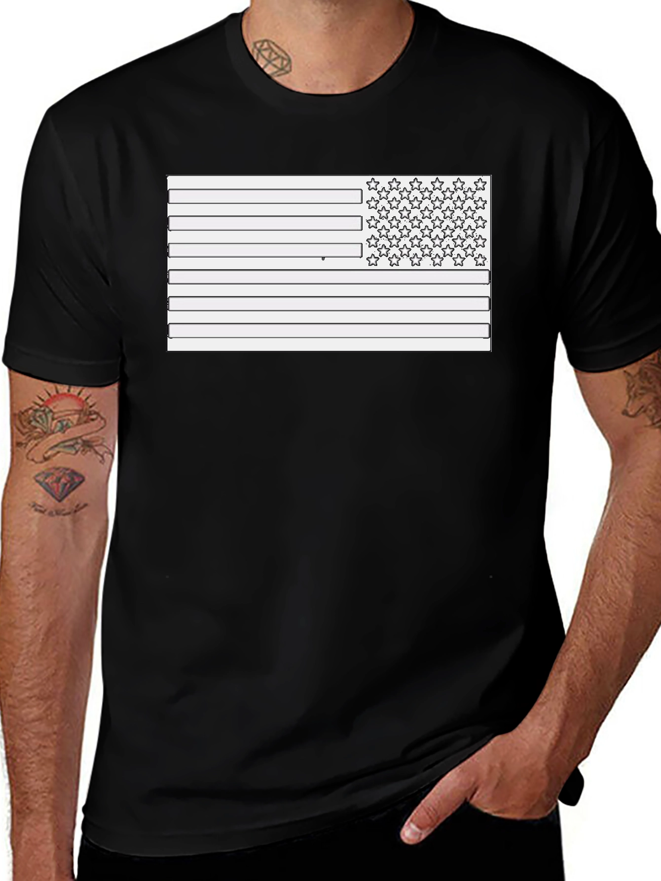 American Flag Graphic Tee
