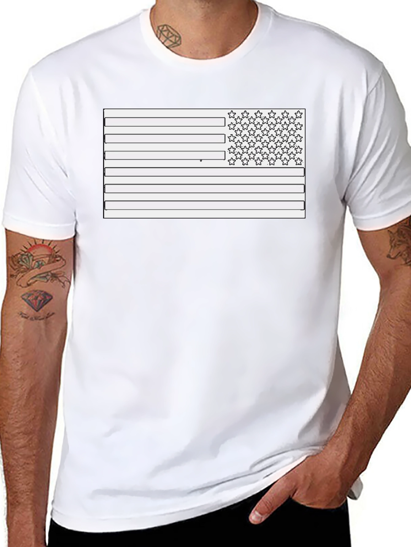 American Flag Graphic Tee