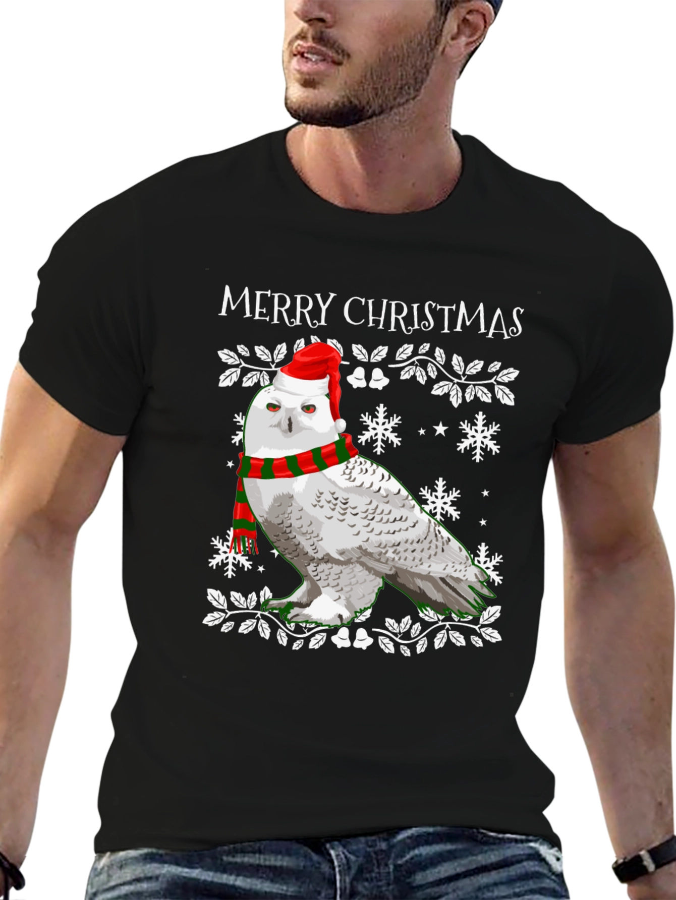 Christmas Owl T-Shirt - Holiday Festive Wear
