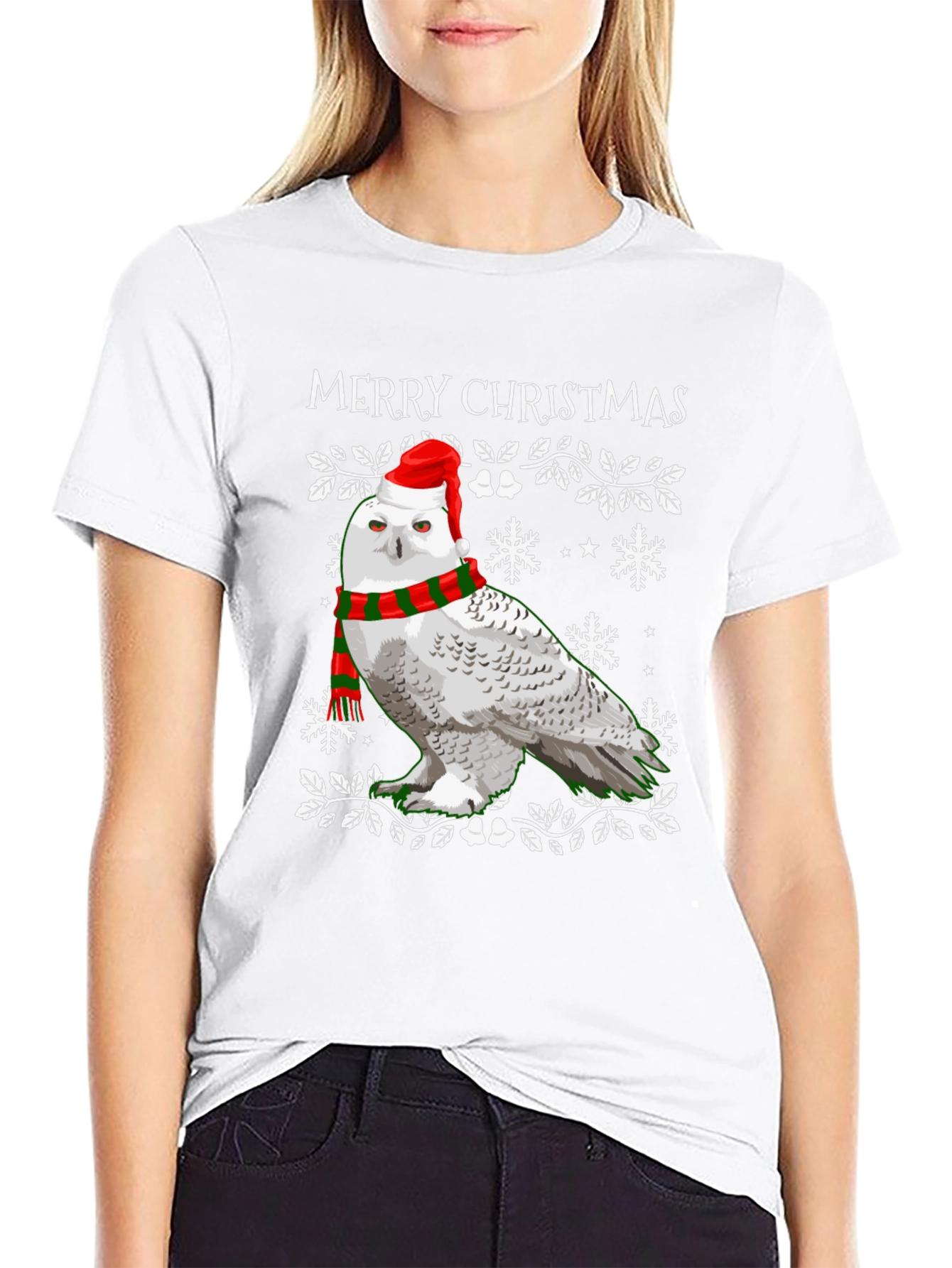 Christmas Owl T-Shirt - Holiday Festive Wear