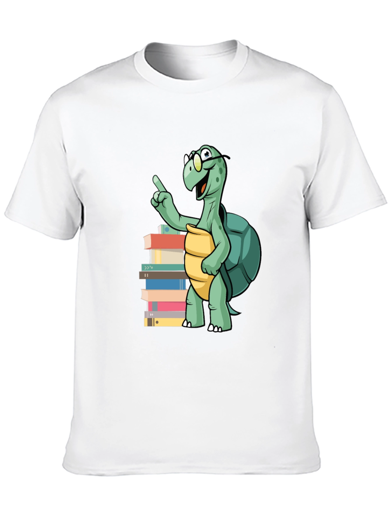 Bookworm Turtle Graphic Tee - Black
