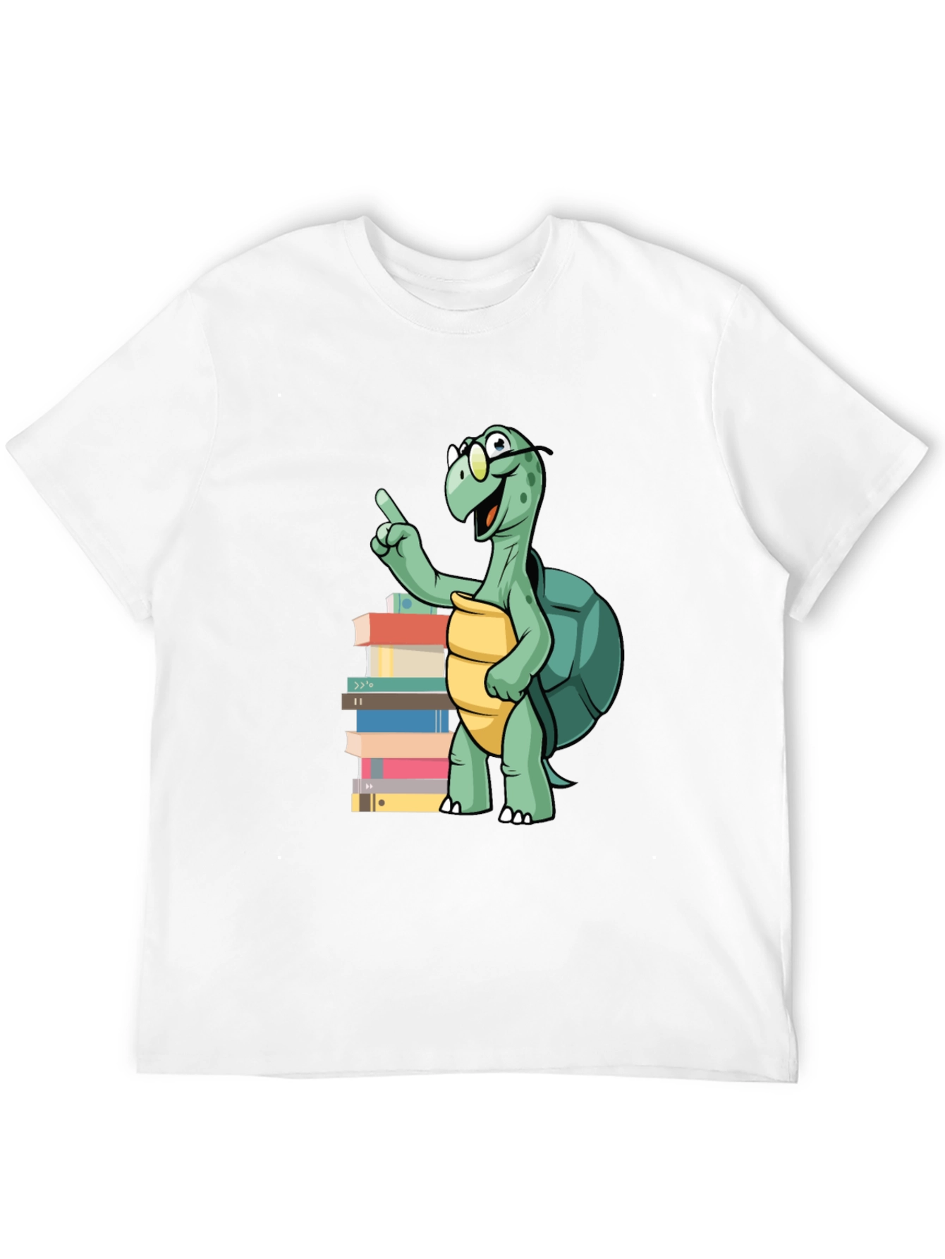 Bookworm Turtle Graphic Tee - Black