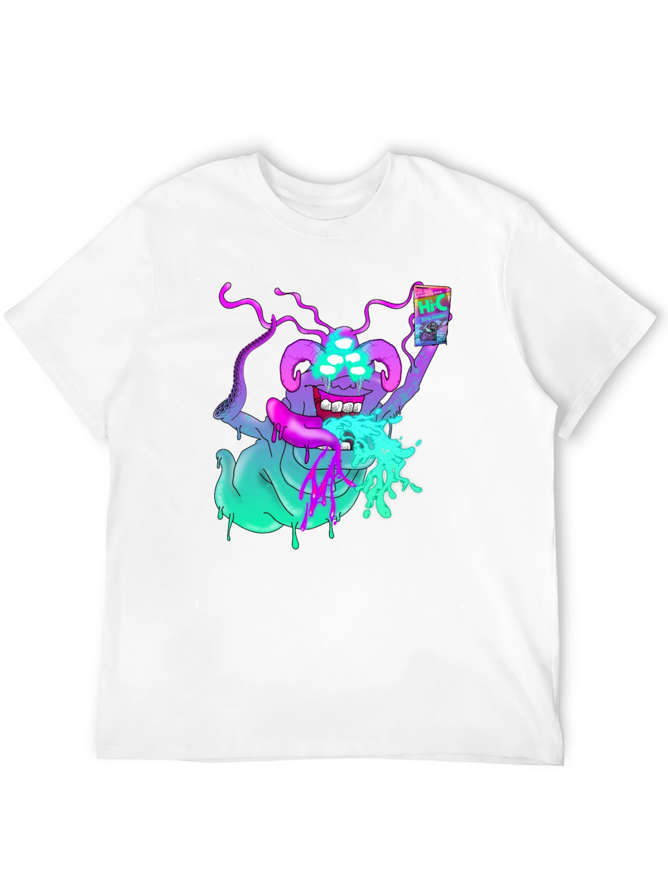 Hi-C Juice Box Alien Graphic Black Tee
