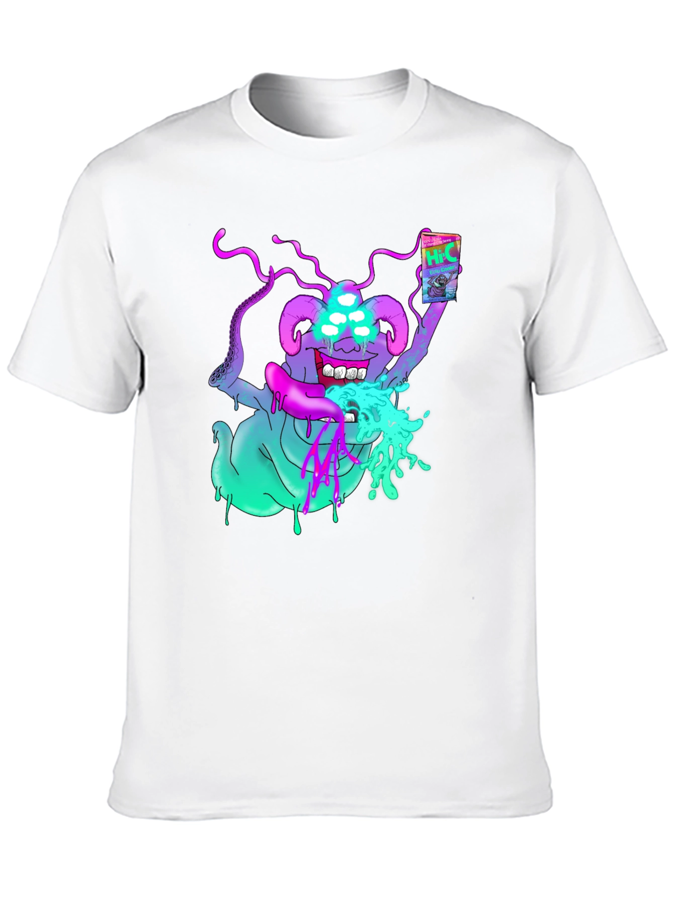 Hi-C Juice Box Alien Graphic Black Tee