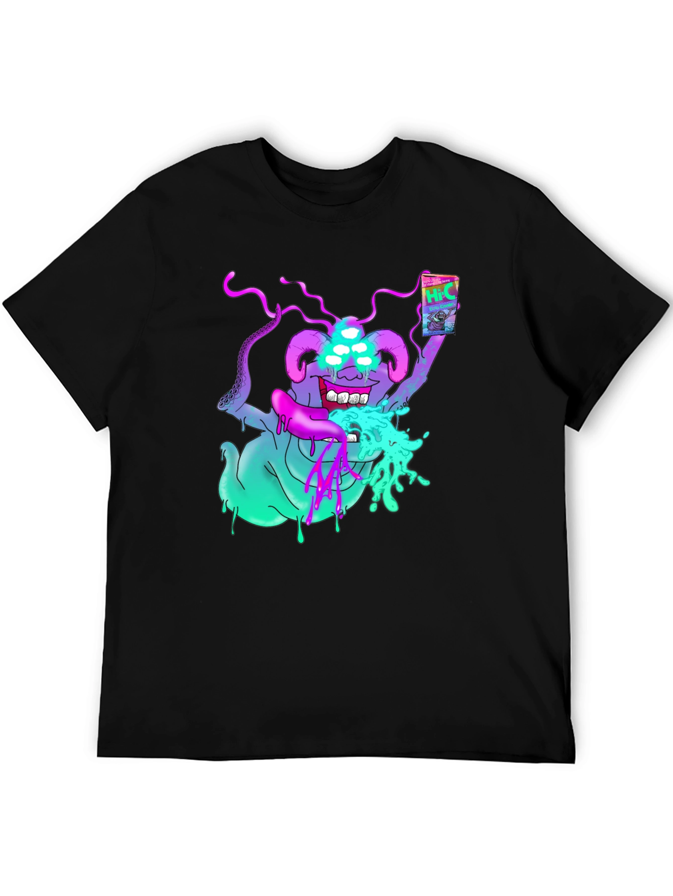 Hi-C Juice Box Alien Graphic Black Tee