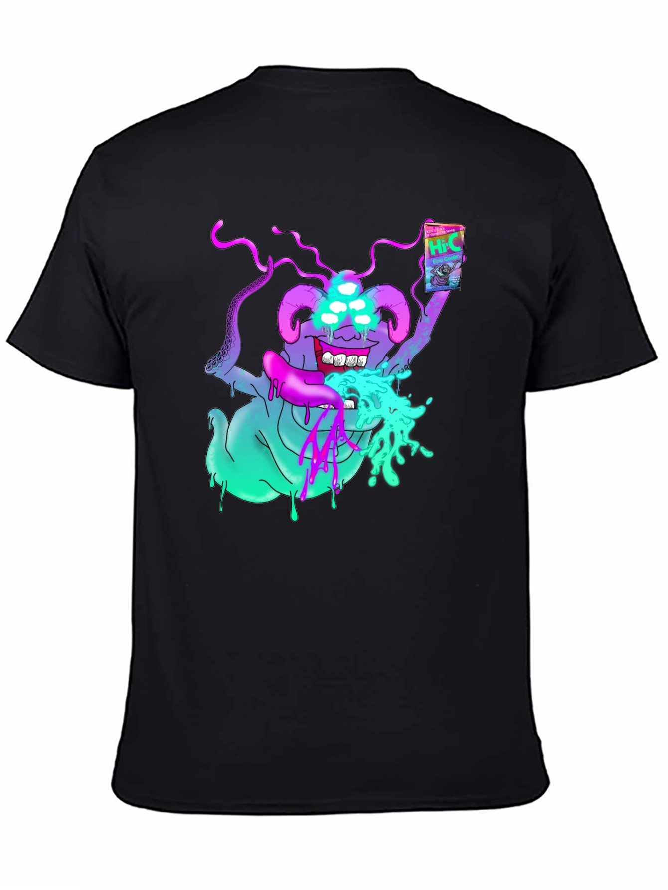 Hi-C Juice Box Alien Graphic Black Tee